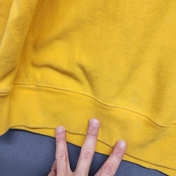 Champion Reverse Weave Sweatshirt Mens XXL 2XL Yellow Heavyweight Distressed - Picture 13 of 15